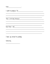 An Apology Letter Template To Help Out With Students Who Struggle With Writing Acceptable Apo Letters For Kids Letter Writing For Kids Letter Template For Kids