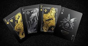 Bicycle Black And Gold Playing Cards Amazon Com Gent Supply Mythical Creatures Black Silver Gold Edition Playing Cards By Co Sports Outdoors Mythical Creatures Mythical Creatures