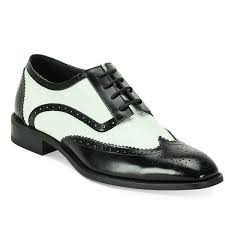 Black And White Wingtip Shoes Mens Giorgio Venturi Men S Black And White Wing Tip Oxfords 55 Liked On Polyvore Featuring Men S Fash Black Leather Shoes Men Dress Shoes Men Leather Shoes Men