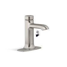 KOHLER Rubicon Battery Powered Touchless Single Hole Bathroom Faucet in  Vibrant Brushed Nickel K-R32928-4D-BN - The Home Depot