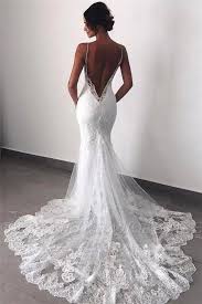 Simple Wedding Dress For Aire Barcelona Collection 2020 Lace Mermaid Wedding Dress Spaghetti Strap Wedding Dress Lace Wedding Dresses Lace