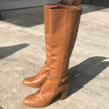 Michael Kors Black And Brown Riding Boots Michael Kors Brown Leather Riding Boots Size 11m Condition Worn Twice Minimal Indentation Heels 3 Ank Brown Leather Riding Boots Michael Kors Boots Boots