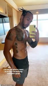 Hamilton's got his lion from bang bang back in july!! Lewis Hamilton Displays His Ripped Physique As He Goes For An Early Morning Run