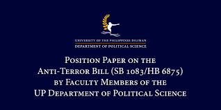 Mun position paper is a key part of getting ready for a mun conference. Position Paper On The Anti Terror Bill Sb 1083 Hb 6875 By Faculty Members Of The Up Department Of Political Science Department Of Political Science University Of The Philippines Diliman