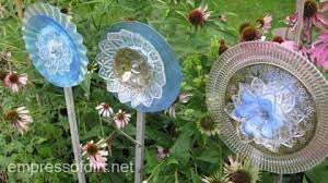 Garden Art Flowers From Dishes