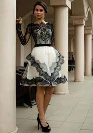 From painterly prints to captivating colorblock designs, find tons of fresh frocks to conquer the workweek and weekend in undeniable style. 2016 New Gothic Black And White Long Sleeves Vintage Lace Short Wedding Dresses Short Bridal Dress Short Wedding Dress Bridal Dresses Lace