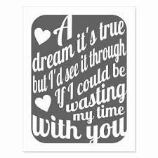 This Item Is Unavailable Typography Art Print Love Songs Lyrics True Marriage