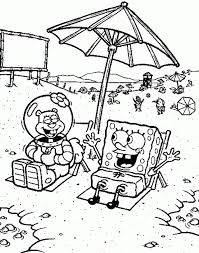 Spongebob squarepants, arguably the funniest cartoon ever created, wins so many hearts kids and adults. Spongebob And Sandy On The Beach Coloring Page Spongebob Cartoon Coloring Home