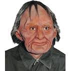 Uncle Bobby Mask with Hair, Beige/Black, One Size, Wearable Costume  Accessory for Halloween