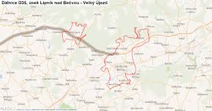 Připravovaná stavba měří 12 610 m a je navržena v kategorii r 25,5/120 (podle nové čsn d 26,0/130). Usek Lipnik Nad Becvou Velky Ujezd Dalnice D35 Mapa Kurzy Cz Kurzy Cz