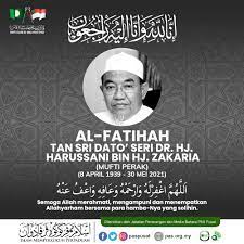 Almarhum tan sri harussani zakaria merupakan seorang yang sangat berjasa besar khususnya kepada pembangunan islam di negeri perak. Dvtzasnvt2yzim