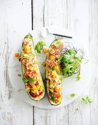 Courgettes Farcies A La Semoule Et Aux Legumes Recette Courgettes Farcies Recettes De Cuisine Recette Gourmande