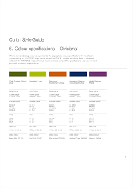 Curtin University Branding Guide Colours Page Brand Guide Branding Design Branding