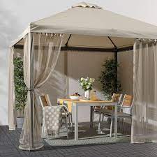 Canopy only for 3m round parasol umbrella 6 spoke ikea karlso. Himmelso Netz Fur Pavillon Graubeige Ikea Osterreich
