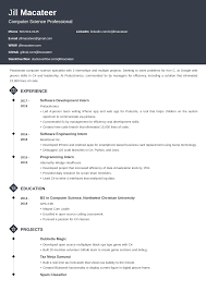 Computer Science Cs Resume Example Template For 2021