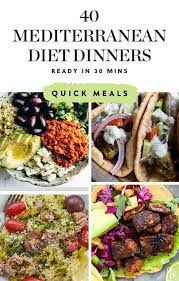 40 Mediterranean Diet Dinners You Can Make In 30 Minutes Or Less Purew In 2020 Easy Mediterranean Diet Recipes Mediterranean Diet Meal Plan Mediterranean Diet Recipes