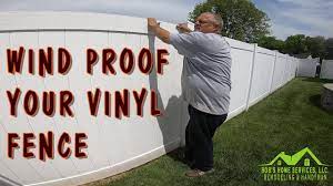 Chain link and aluminum fences are easy to clean. Wind Proof A Vinyl Fence Youtube