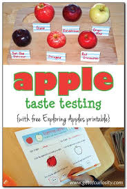 Apple Taste Testing With Free Exploring Apples Printable Apple Preschool Preschool Apple Theme Apple Activities