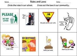 Rules And Laws Worksheet Rules And Laws Phonics Reading School Rules