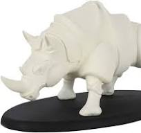 Amazon.com: JMONLPICY Resin Crafts Rhinoceros Sculpture ...