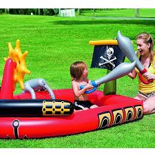 Piscine Gonflable En Bateau Pirate De Marque Play Center 53041 Promotion