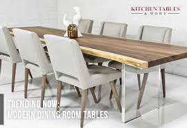 A kitchen table set can be the center of style for your kitchen or dining room. Modern Dining Room Sets Trending Now At Kitchen Tables And More Slab Dining Room Table Wood Slab Dining Table Slab Dining Tables