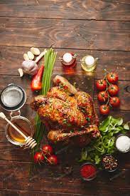 Roasted Whole Chicken Or Turkey Served With Chilli Pepers And Chive Photo By Daniel Dash On Envato Elements Whole Roasted Chicken Chilli Pepers Whole Chicken