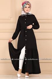 Modaselvim Dress Onden Dugmeli Tesettur Elbise 497pld389 Siyah The Dress Elbise Victorian Elbiseler