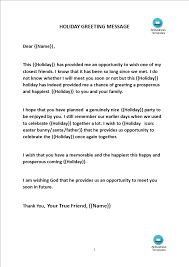 Cover letter greetings no name. Formal Holiday Greeting Letter Templates At Allbusinesstemplates Com