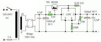 This transformer step downs the 220v supply to 24v which is then. Variable Power Supply 0 24v 5a Ic L200