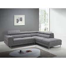 Canapé d'angle gauche scandinave 5 places gris clair chiné creep, aspect technique : Canape D Angle Cote Droit Design 5 Places Avec Meridienne Mathis En Tissu Gris Clair Chine Canape Angle Canape Angle Gris Canape Fait Maison