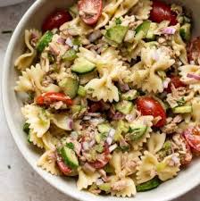Top with dressed rocket leaves and enjoy. Healthy Tuna Pasta Salad Salt Lavender