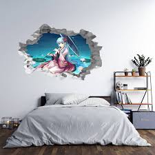 I dabble in a few different art designs but i mainly do my ocs and fandom art. Anime Girl Wall Sticker Wall Decal Art Mural Blue Side Studio