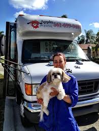 Our mobile salon comes to you. Pet Grooming In Palm Beach And Broward County Apple Pet Grooming