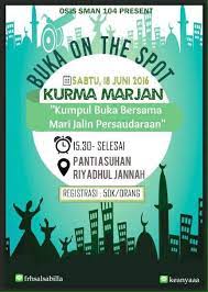 Undangan bukber alias buka bersama dari teman mulai berdatangan. Facebook