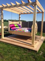 Pin By Erick Ramirez On Carpentry Outdoor Bed Swing Porch Swing Bed Diy Porch Swing