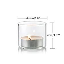 12 votive candle holders material: Nuptio Clear Glass Votive Candle Holders Set Of 12 Mini Tealight Holder Candle Tea Light Holders 4 6cm W X 4cm H Christmas Candle Holder Decorations Votive Holders For Wedding Party Halloween Amazon Co Uk