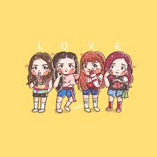 Black And Pink Cartoon Foto Blackpink Cartoon Kartun Animasi Cara Menggambar