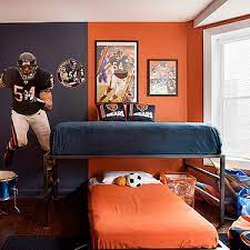 Alan Design Studio Boy S Rooms Chicago Bears Boys Room Chicago Bears Boys Bedroom Football Boys Room Boys Bedroom Colors Tween Boy Bedroom Boys Room Blue