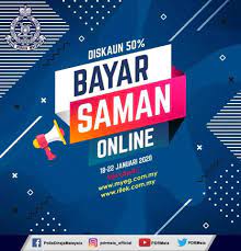 Cara bayar saman pdrm melalui mybayar saman online. Diskaun 50 Bayar Saman Pdrm Online Sehingga 22 Januari 2020 Layanlah Berita Terkini Tips Berguna Maklumat