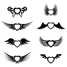 Heart With Wings Black And White Tattoo Wings Tattoo Wings Drawing Wings Tattoo Meaning
