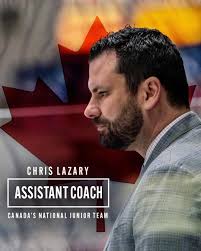 Chris Lazary named assistant coach at 2025 World Junior Championship 🇨🇦  “I'm incredibly honored. It's every hockey player and coach's dream to  represent their country at the World Juniors. This is another