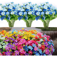 Artificial window box flowers indoor. Primrue 18 Bundles Outdoor Artificial Flowers For Decoration Uv Resistant Fake Flowers No Fade Faux Flowers Plastic Bouquet Hanging Plants For Indoor Outside Home Garden Porch Window Box Decor Rainbow Wayfair
