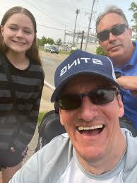 hello guys!" wave her hand to those people around here.