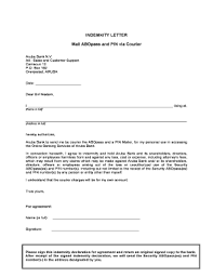 An r06 letter is used by a financial institution to attempt to recover funds when an ach direct deposit has posted to the wrong account. 25 Printable Indemnity Letter Forms And Templates Fillable Samples In Pdf Word To Download Pdffiller