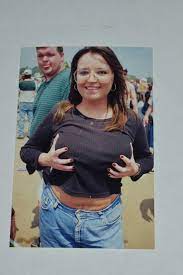 outdoor candid of busty woman in glasses jeans VINTAGE PHOTOGRAPH a | eBay