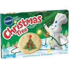 Shop for pillsbury sugar cookie dough at qfc. Pillsbury Ready To Bake Christmas Tree Shape Sugar Cookies 11 Oz Instacart