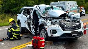 Crash victim assisted by quick thinking firefighter nearby; Two people  serious injuries