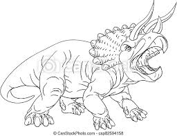 Coloring book dragon theme image 1. Dinosaur Triceratops Cartoon Coloring Book Page A Dinosaur Triceratops Black And White Outline Cartoon Like A Kids Coloring Canstock