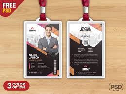 Print ready in 2.13×3.39 inch print paper size format. Office Employee Photo Id Card Design Template Download Psd